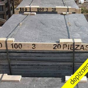 Placa Pizarra. Dalle ardoise. Rustic slate floor tiles. 100x100x3cm. Садовые ступеньки.
