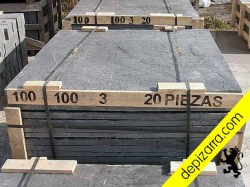 Placa Pizarra. Dalle ardoise. Rustic slate floor tiles. 100x100x3cm. Садовые ступеньки.
