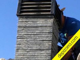 Fachadas de pizarra de León.