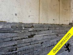 Piedras en malla para pared.