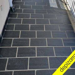 Suelo pizarra exterior.