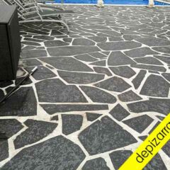 Planchón pizarra terraza.