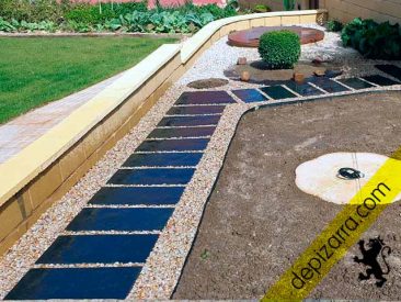 Construir sendero de pizarra.