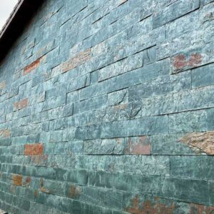 Pared exterior de pizarra Verde Pol.