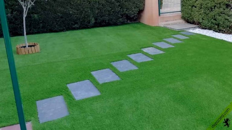 Losas de pizarra para jardín.