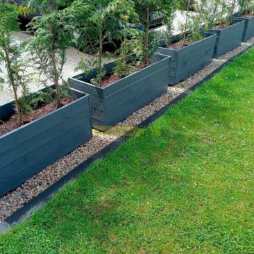 Bordillo jardinera de pizarra natural para jardín exterior