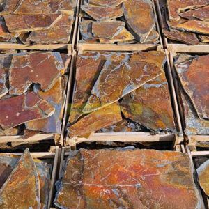 Pizarra roja oxidada.