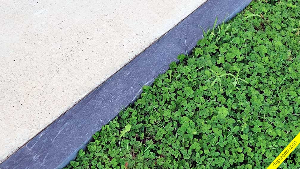 Bordillo piedra natural pizarra jardin.