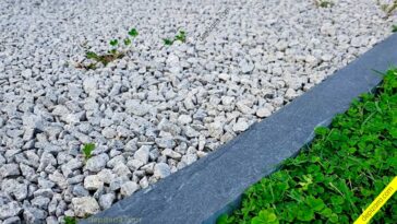 Bordillo pizarra obra jardin profesional.